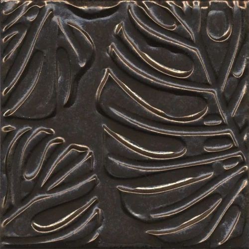 Плитка настенная Kerama Marazzi Агдаль 2 Декор металл структура матовый коричневый KMD2SFC002BN 15x15 см