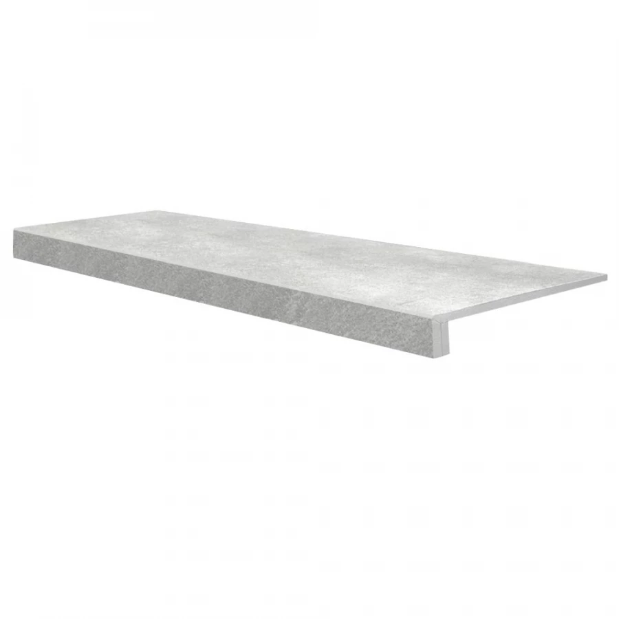 Ступень Onda Beton Евро G1104 MR проходная керамогранит матовая белая 049425 120х34,5 см