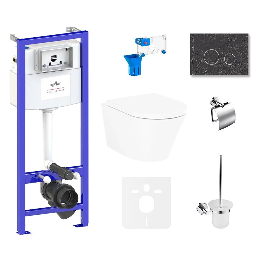 Унитаз Lavinia Boho Relfix Biore Rimless 75110372 (комплект 9 в 1)