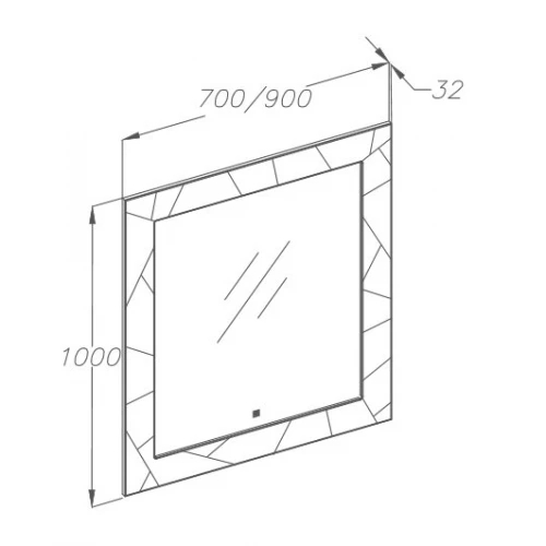 Зеркало Opadiris Луиджи 90 цвет белый матовый 00-00000522