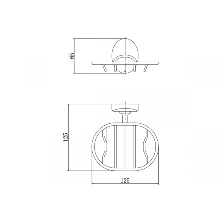 Мыльница Fashun решетчатая хром A1602-1