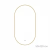 Зеркало Fixsen led с подсветкой овальное золото сатин FX-3120G 50х120 см