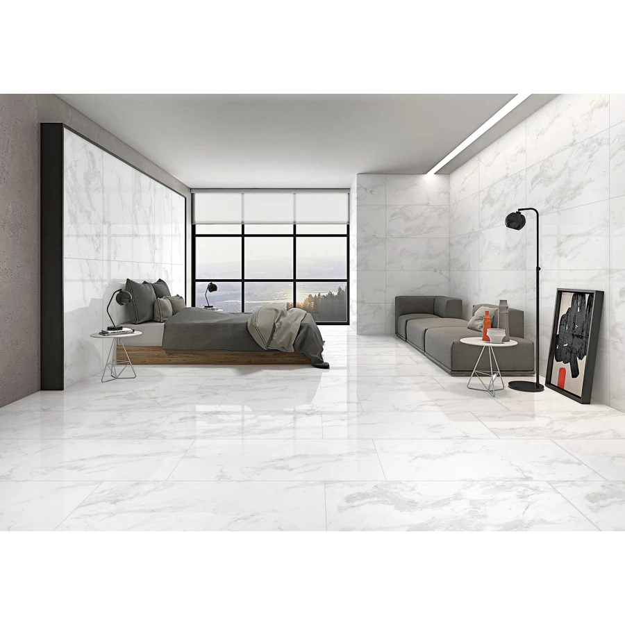 Керамический гранит глазурованный LeeDo Ceramica ML Statuario POL белый 120x60 см