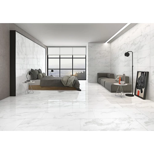 Керамический гранит глазурованный LeeDo Ceramica ML Statuario POL белый 120x60 см