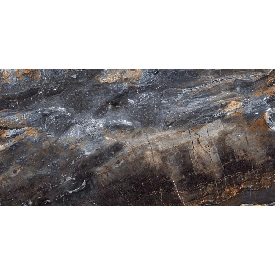 Керамогранит Neodom Luxury Lawa Nero Polished глянцевый черный N20331 120х60 см