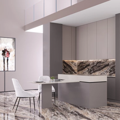 Керамогранит Neodom Luxury Amadeus Polished глянцевый серый N20422 160x80 см