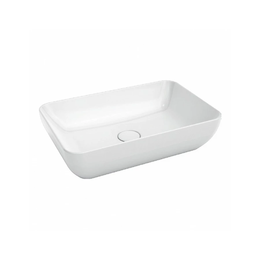 Раковина Kerama Marazzi Plaza накладная 55 белая глянцевая PLR.wb.55