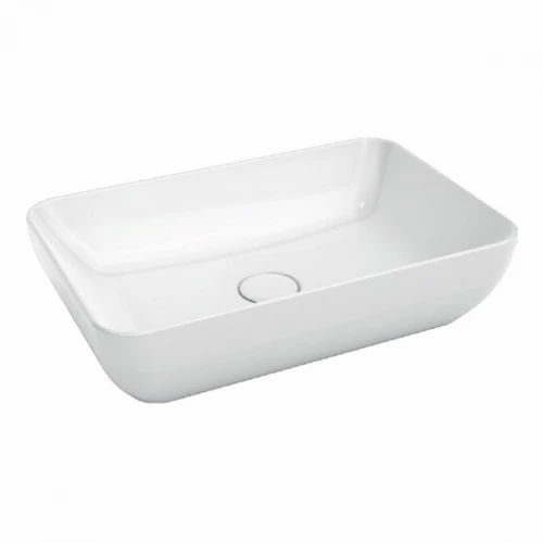 Раковина Kerama Marazzi Plaza накладная 55 белая глянцевая PLR.wb.55
