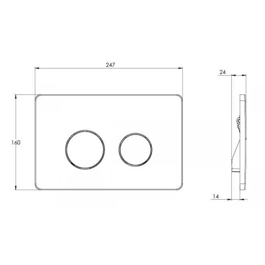 Кнопка смыва Azario двойная круглая цвет хром матовый AZ-8200-0083 AZ-P57-0110
