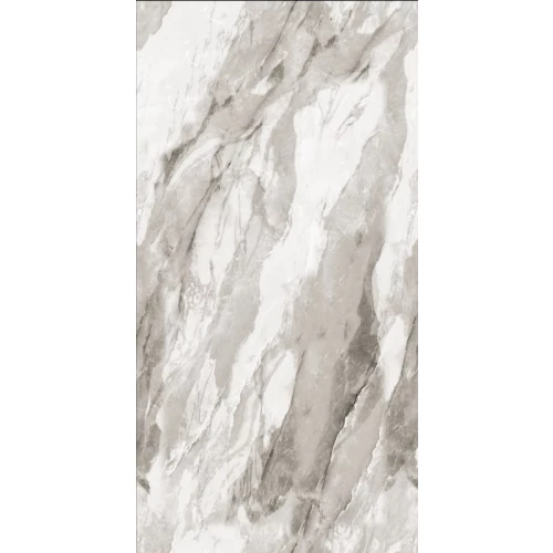 Керамогранит Realistik Bergen Polished Silver Carving глянцевый серый 120х60 см