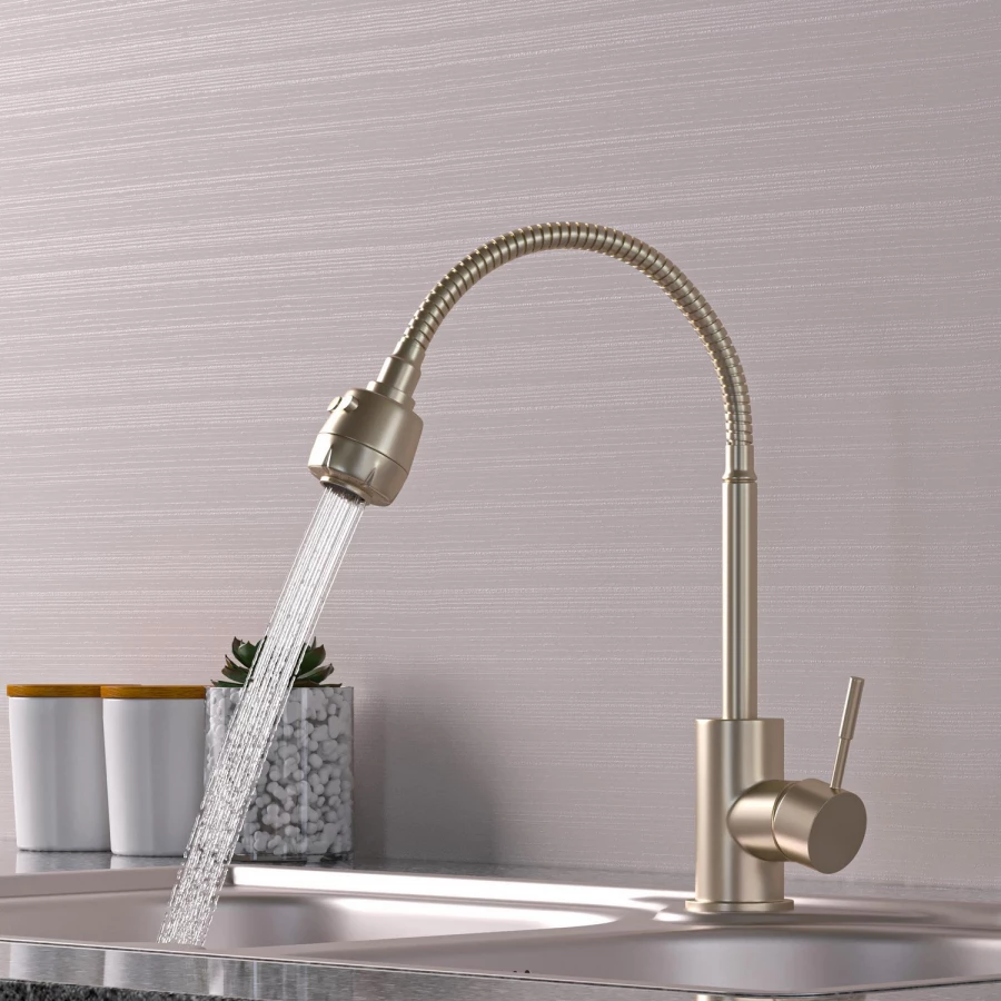 Смеситель для кухни 35k MixLine MLSS-0302 гибкий металлический излив 505148 сатин