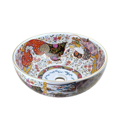 Раковина-чаша Bronze de Luxe красная 2231 40х40 см