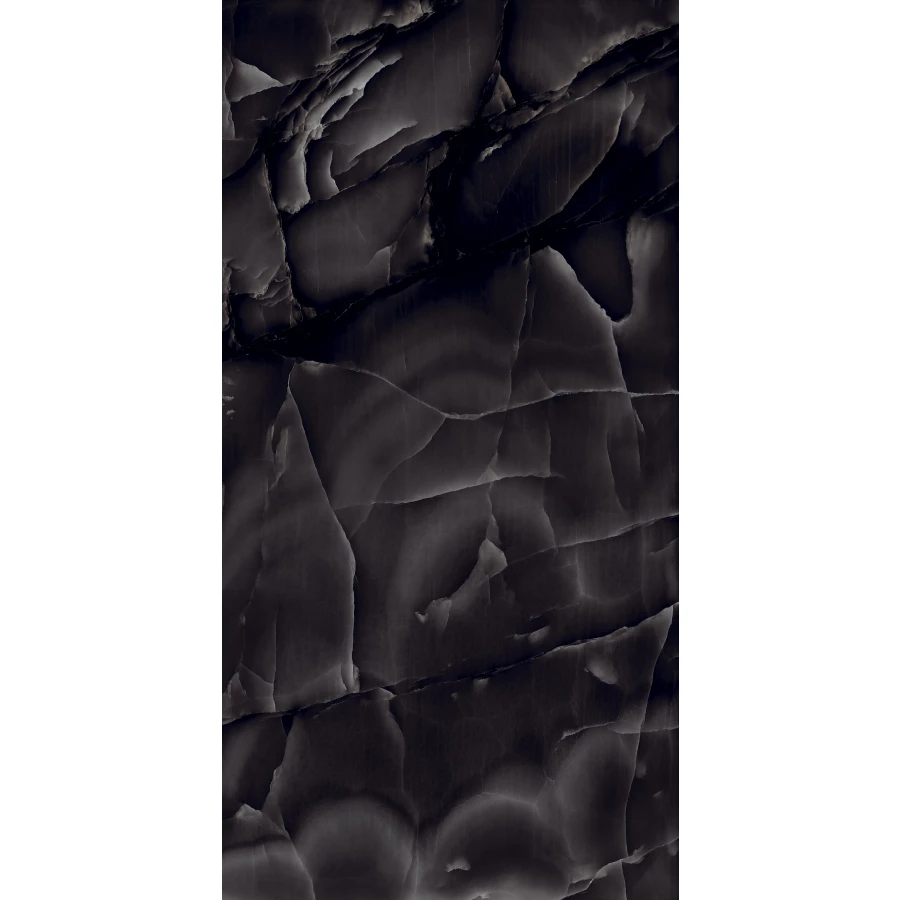 Керамогранит Arcadia Ceramica Onyx Black High Gloss чёрный HG2009-A 120х60 см