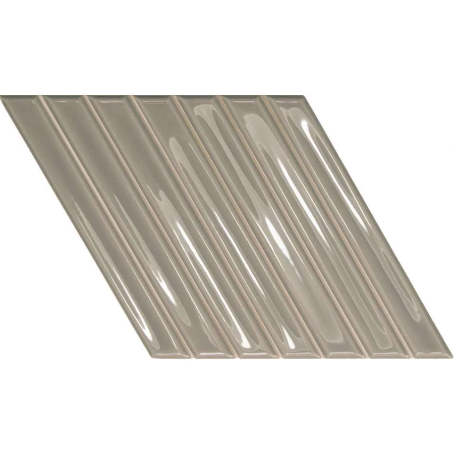 Плитка настенная WOW Spike Bars A Mineral Grey глянцевая серая 135013 25,9х15 см