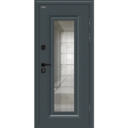 Входная дверь Bravo Шелл СД/SBlack 205x96 Старк антрацит/White Sand правое открывание