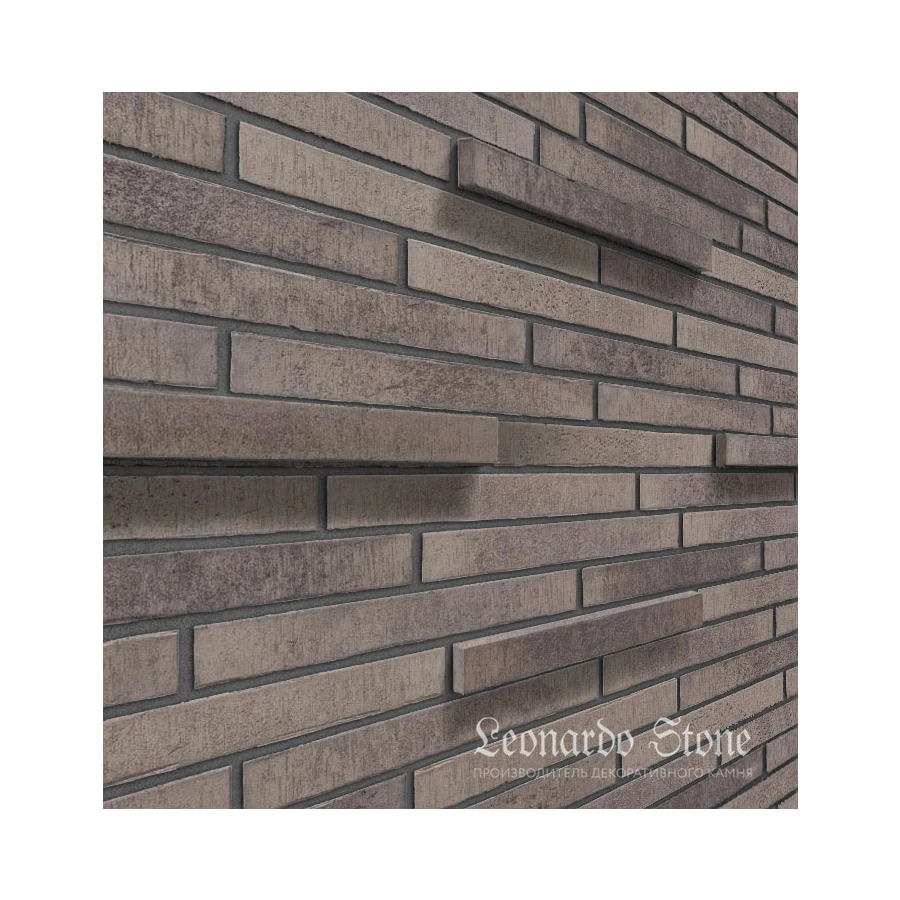 Ригельный кирпич Leonardo Stone Сиэтл 3D 403 mix 36,5х5х3 см