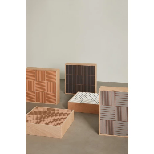Керамогранит Mutina Фринге Ред Тхин / Fringe Red Thin матовый терракотовый MAFT07 12,3х12,3 см