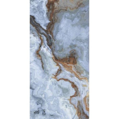 Керамогранит Casati Ceramica Carving Polished Gold GS Norway Blue Golden Carving синий 120х60 см