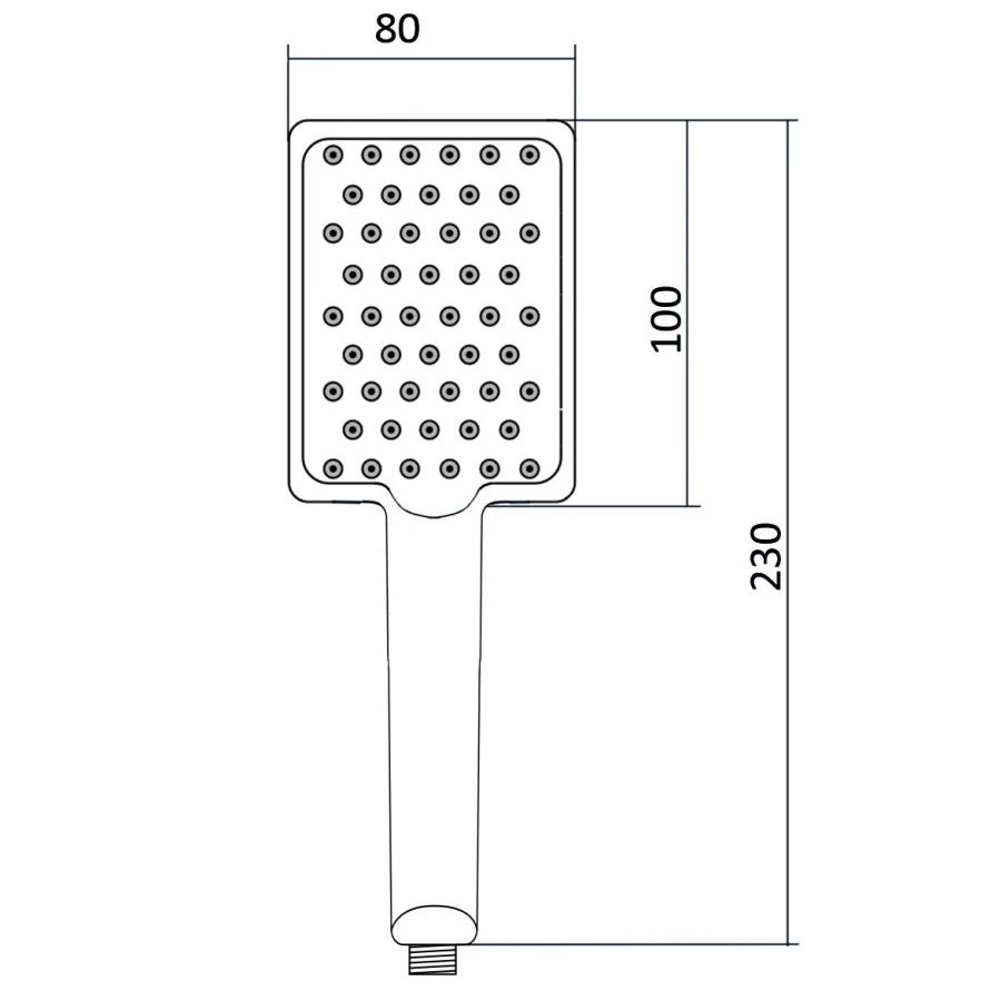 Душевая лейка Славен прямоугольная однорежимная СЛ-ЗП-048