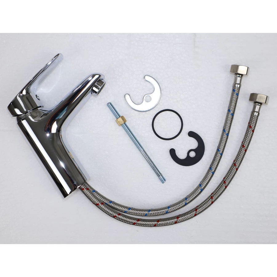 Смеситель для раковины Azario Tavira керамический картридж хром AZ-WKE168040C