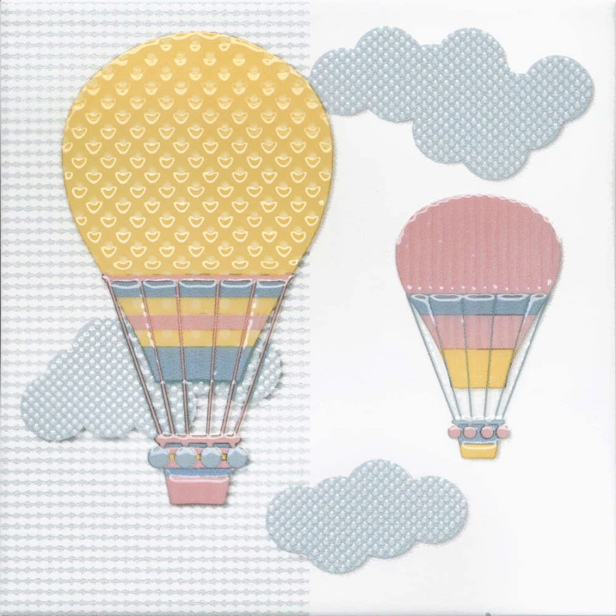 Декор Kerama Marazzi Бон Вояж Аэростат 2 полуматовый розовый VT/A370/5009 20x20 см