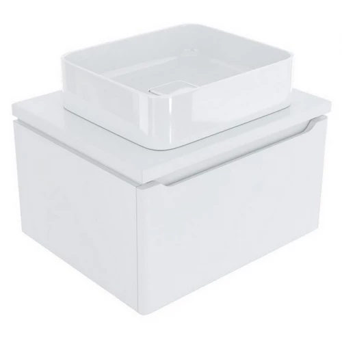 Тумба для ванной MixLine "Виктория-60" Софт белый под умывальник Джой-46 Триумф-56/Ringo-53 ПВХ 61х36 см