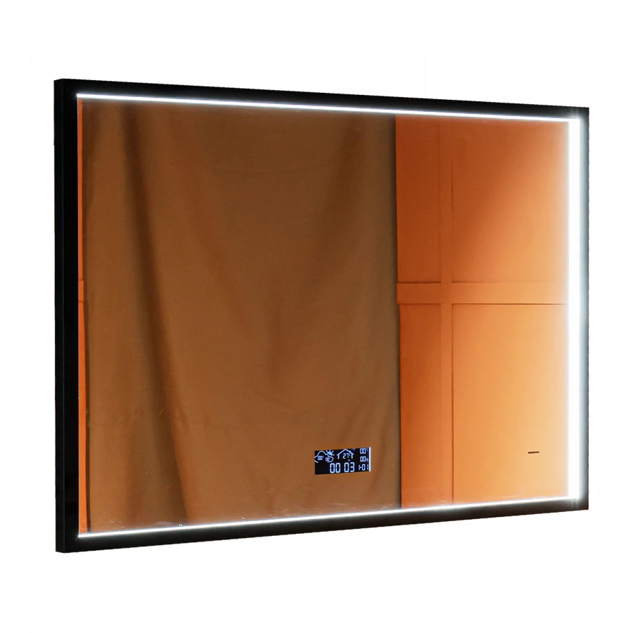 Зеркало Azario Эдисон Мeteo с подсветкой бесконтактный сенсор с функцией диммера погодный модуль LED-00002764 80х60 см