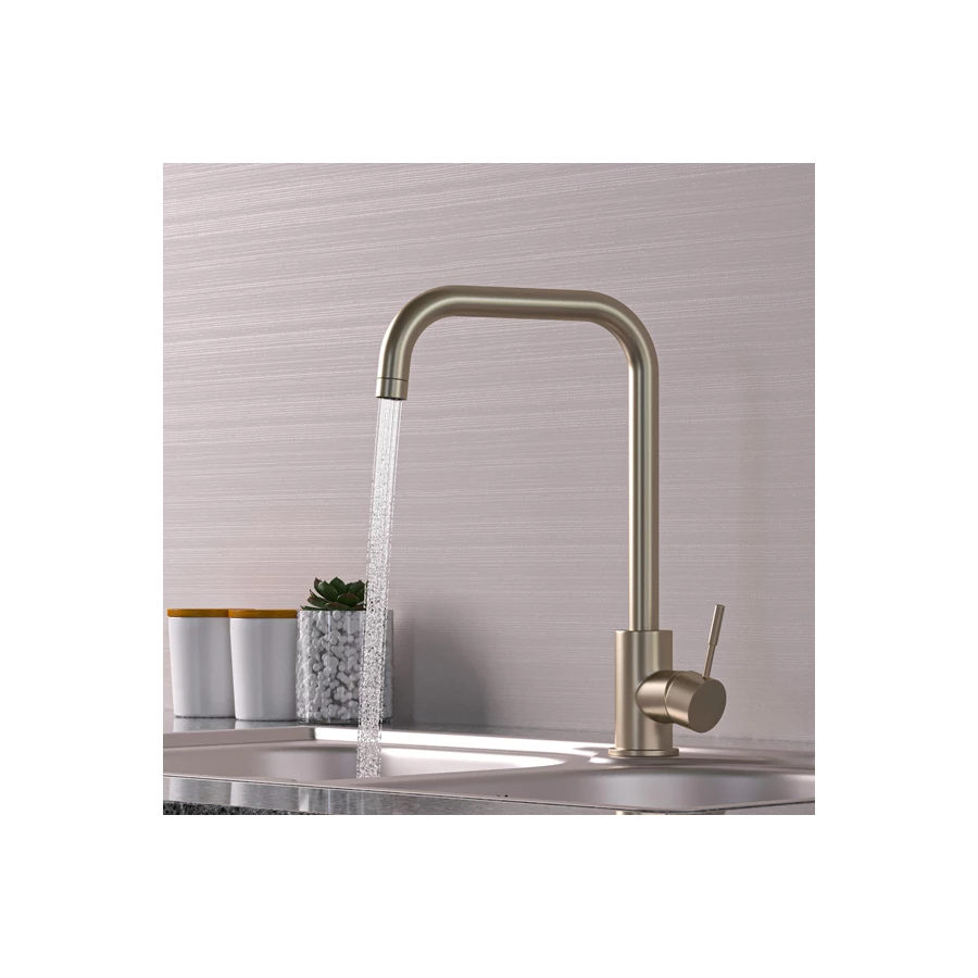 Смеситель для кухни 35k MixLine MLSS-0301 трубчатый излив хром