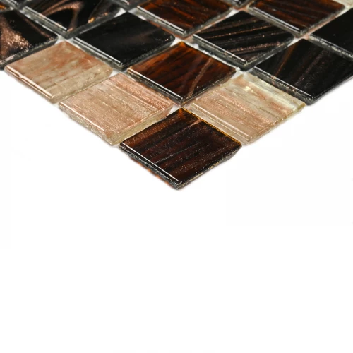 Мозаика Bonaparte Стеклянная мозаика Nova 20х20 глянцевая коричневая 32,7х32,7 см