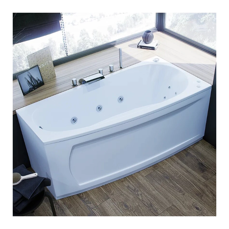 Ванна акриловая Aquatek Пандора правая без гидромассажа PAN160-0000054 160х75 см