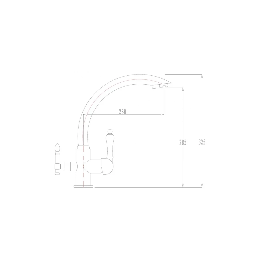 Смеситель для кухонной мойки Kaiser Vincent 31244-7 хром