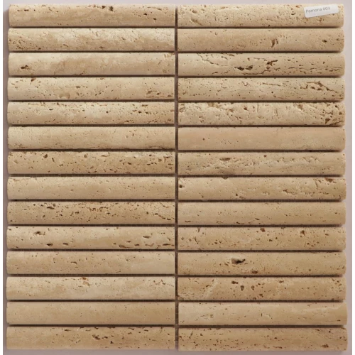 Мозаика Art&Natura Marble Mosaic Pomona003 20x148 матовая коричневая mm-pomona003 30,6x29,8 см