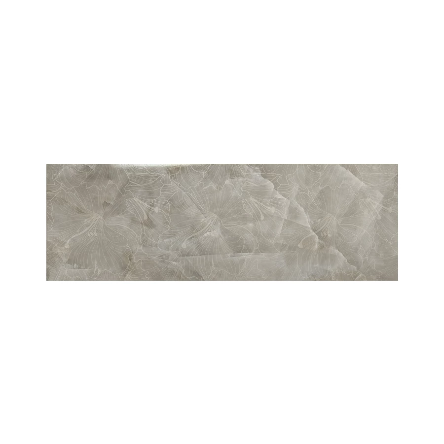 Плитка настенная Porcelanite Dos 1217 Rectificado Grey Decor глянцевая серая 120х40 см