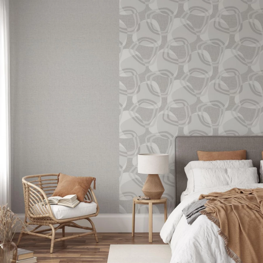 Обои флизелиновые Palitra Home Gemma HomeColor серые HC31207-41 1,06х10,05 м