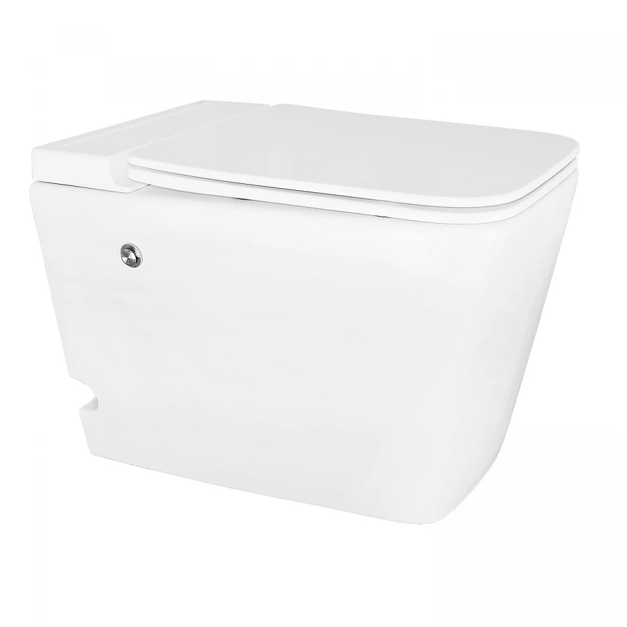 Унитаз импульсный Azario напольный квадратный быстросъемное сиденье микролифт монтажная рама в комплекте AZ-102C 36х59х44 см