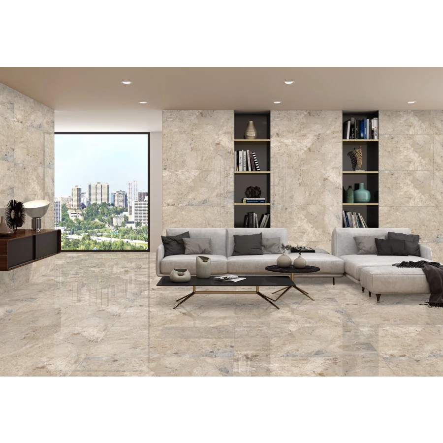 Керамогранит lamore Ceramic Gloss 60х120 Diamond Natural глянцевый коричневый 60/120-022 120х60 см