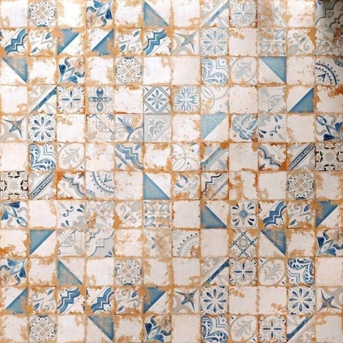 Керамогранит El Molino Memory 7 Azul Brillo матовый с блеском многоцветный 58х58 см