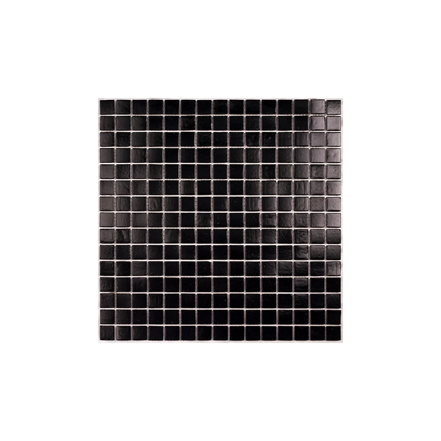 Мозаика Bonaparte Стеклянная мозаика Simple Black 20х20 на бумаге полуглянцевая черная 32,7х32,7 см