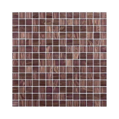 Стеклянная мозаика Rose Mosaic Gold Star сетка 2x2 глянцевая бордовая G43(5)322x322 32,2х32,2 см