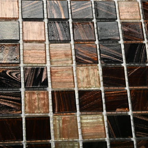 Мозаика Bonaparte Стеклянная мозаика Nova 20х20 глянцевая коричневая 32,7х32,7 см