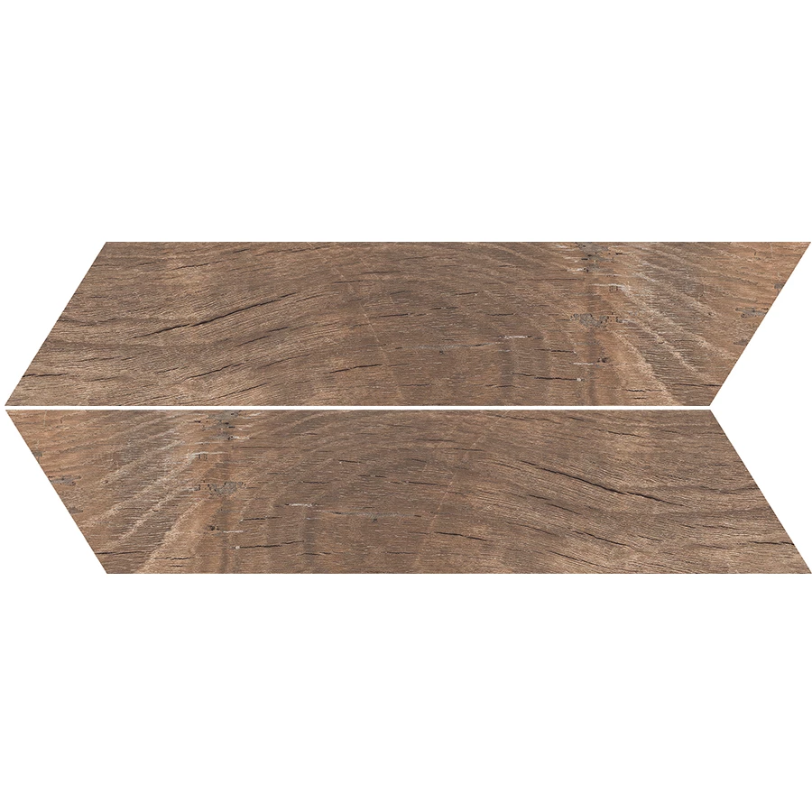 Керамогранит Ragno Marazzi Нодис Чеврон Ровере Матт / Nodis Chevron Rovere Matt матовый коричневый RDLP 54х11 см