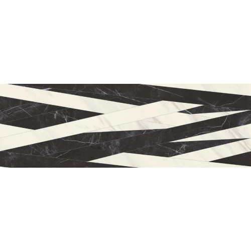 Плитка настенная Baldocer Arkit Decor полуматовая черно-белая 120х40 см