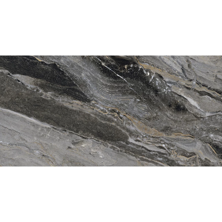 Керамогранит Fanal Orobico Black SShine 33 черный 120х60 см