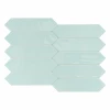 Плитка настенная Smile Tile Пикет Аква / Picket Aqua глянцевая голубая 44199319 30х7,5 см