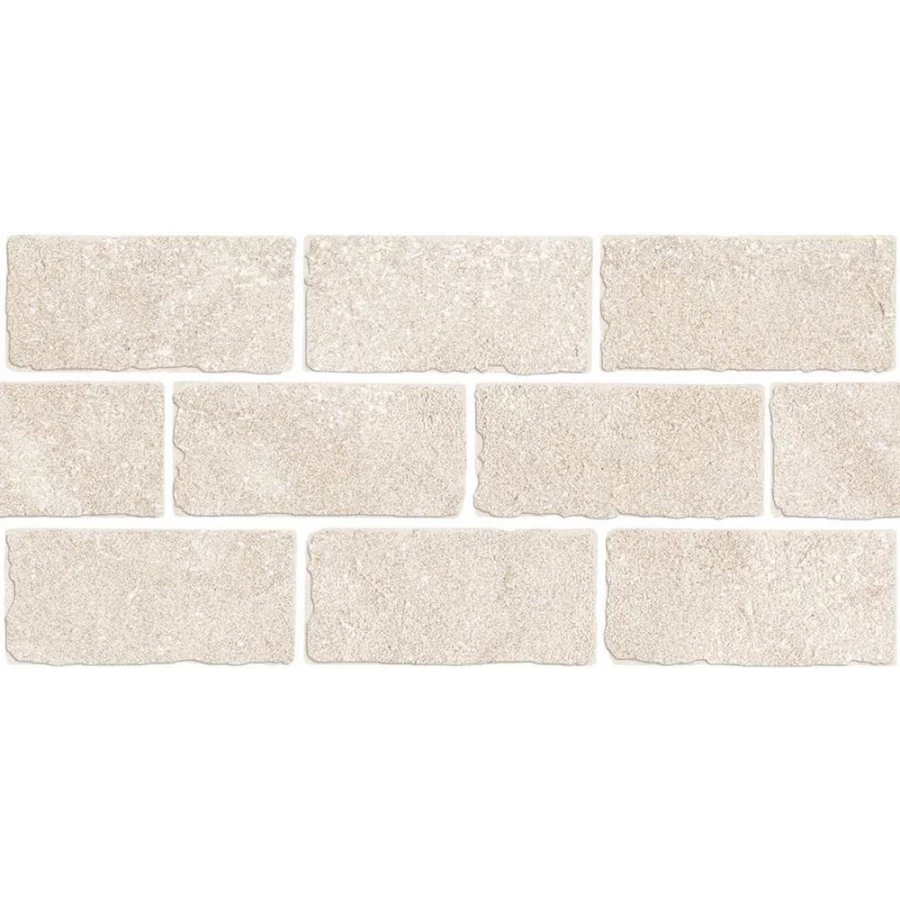Бордюр Kerama Marazzi Роверелла мозаичный матовый бежевый светлый BR022T 34,5x14,7 см