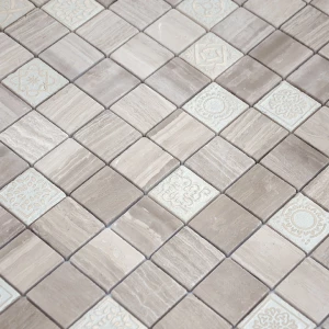 Мозаика из натурального камня LeeDo Ceramica Art Travertino Silver MAT серый 30x30 см