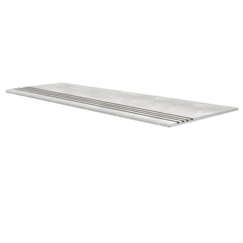 Ступень Стандарт Проходная Керамогранит Onda Beton G1104 MR матовый белый (n077889) 035421+ 120х29,6 см