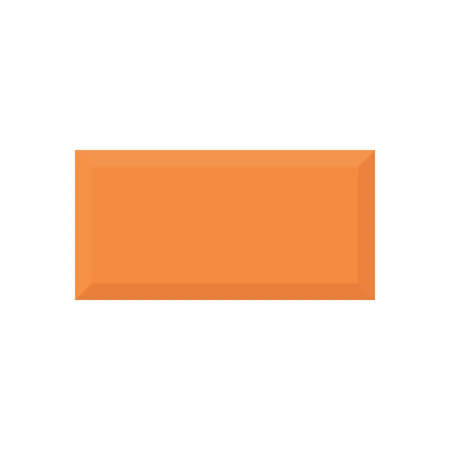 Плитка настенная Absolut Keramika Monocolor Biselado Naranja Brillo ABC0000058 20х10 см
