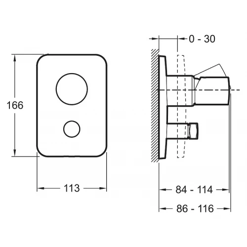 Смеситель для душа Jacob Delafon Toobi хром E98719-CP