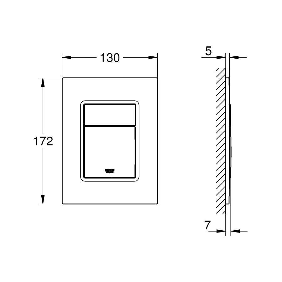 Клавиша смыва для унитаза Grohe Skate Cosmopolitan хром 37535000